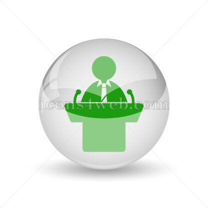Orator glossy icon. Orator glossy button - Website icons