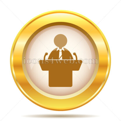 Orator golden button - Website icons