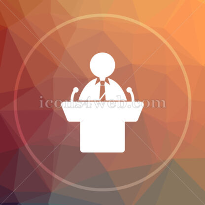 Orator low poly icon. Website low poly icon - Website icons