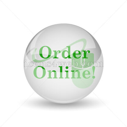 Order online glossy icon. Order online glossy button - Website icons