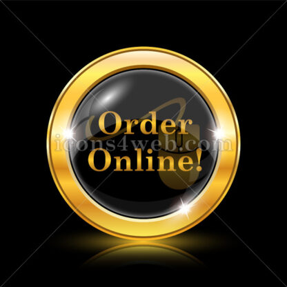 Order online golden icon. - Website icons