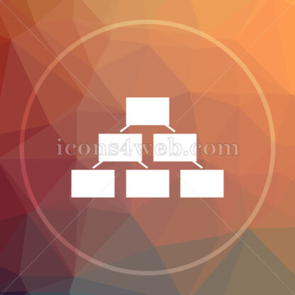 Organizational chart low poly icon. Website low poly icon - Website icons