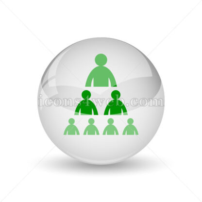 Organizational chart with people glossy icon. Organizational chart with people glossy button - Website icons