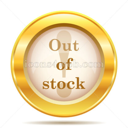 Out of stock golden button - Website icons