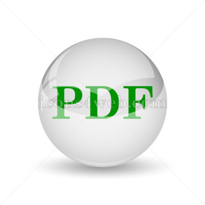 PDF glossy icon. PDF glossy button - Website icons