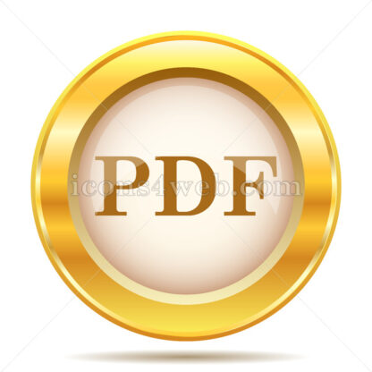 PDF golden button - Website icons