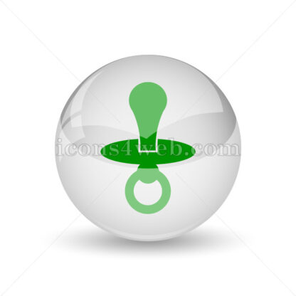 Pacifier glossy icon. Pacifier glossy button - Website icons