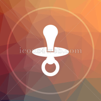 Pacifier low poly icon. Website low poly icon - Website icons