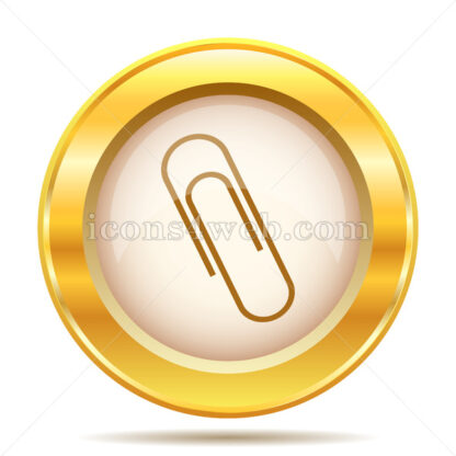 Paperclip golden button - Website icons