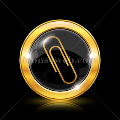 Paperclip golden icon. - Website icons