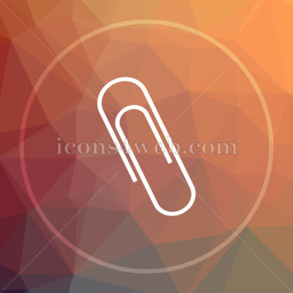 Paperclip low poly icon. Website low poly icon - Website icons