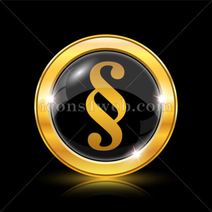Paragraph golden icon. - Website icons