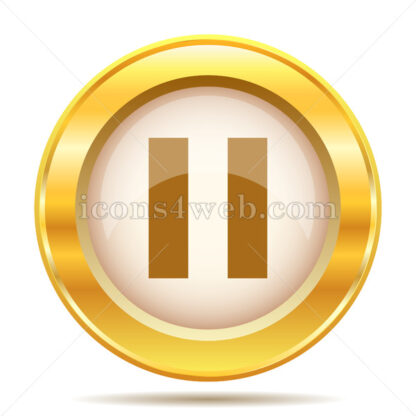 Pause golden button - Website icons