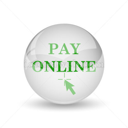 Pay online glossy icon. Pay online glossy button - Website icons