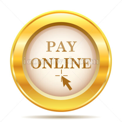 Pay online golden button - Website icons