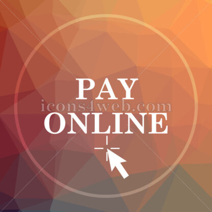 Pay online low poly icon. Website low poly icon - Website icons