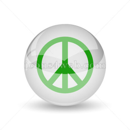 Peace glossy icon. Peace glossy button - Website icons