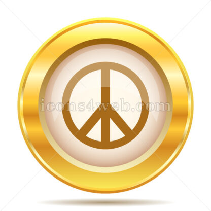 Peace golden button - Website icons