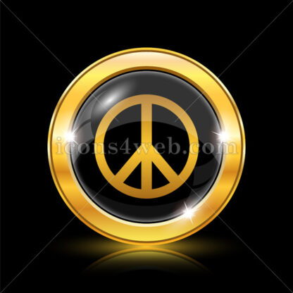 Peace golden icon. - Website icons