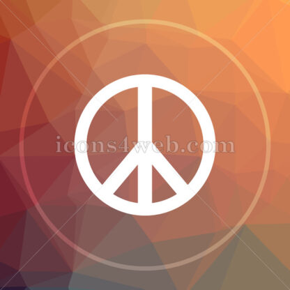 Peace low poly icon. Website low poly icon - Website icons