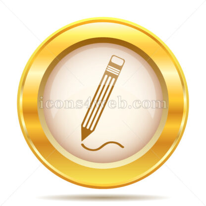 Pen golden button - Website icons