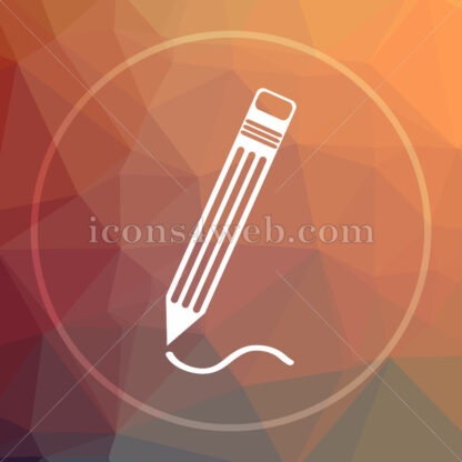 Pen low poly icon. Website low poly icon - Website icons
