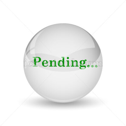 Pending glossy icon. Pending glossy button - Website icons