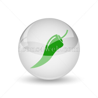 Pepper glossy icon. Pepper glossy button - Website icons