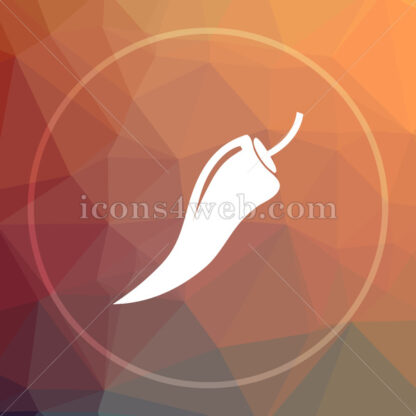 Pepper low poly icon. Website low poly icon - Website icons