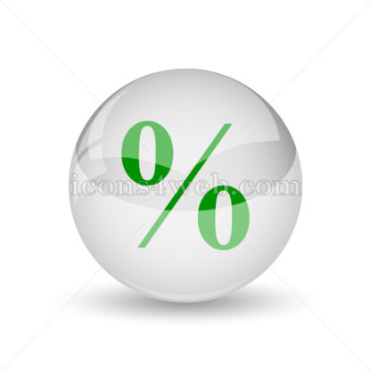 Percent  glossy icon. Percent  glossy button - Website icons