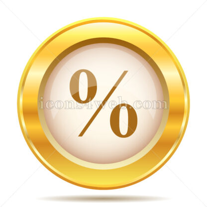 Percent  golden button - Website icons