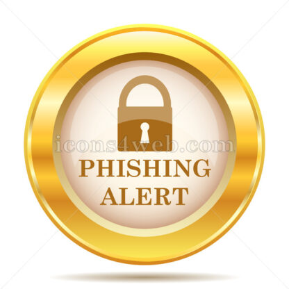 Phishing alert golden button - Website icons