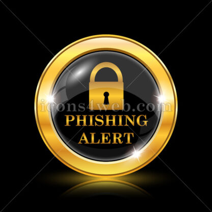 Phishing alert golden icon. - Website icons
