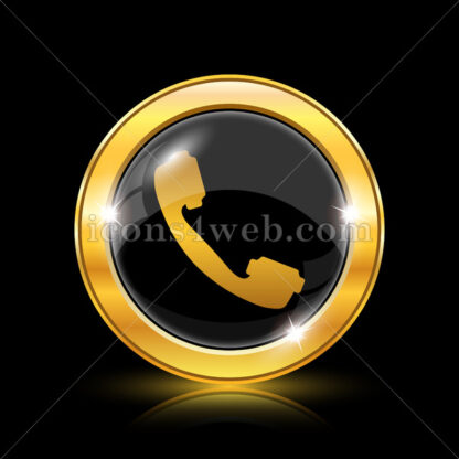 Phone golden icon. - Website icons