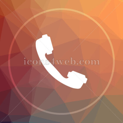 Phone low poly icon. Website low poly icon - Website icons