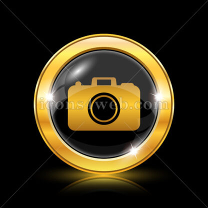 Photo camera golden icon. - Website icons