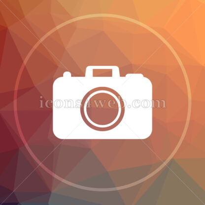 Photo camera low poly icon. Website low poly icon - Website icons