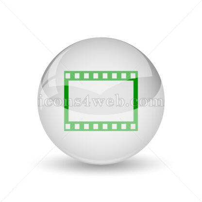 Photo film glossy icon. Photo film glossy button - Website icons