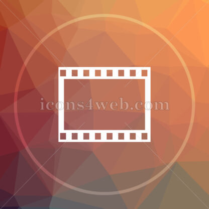 Photo film low poly icon. Website low poly icon - Website icons