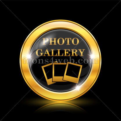 Photo gallery golden icon. - Website icons