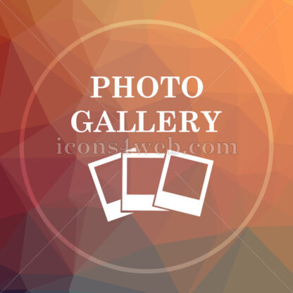 Photo gallery low poly icon. Website low poly icon - Website icons