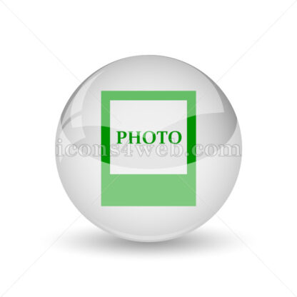 Photo glossy icon. Photo glossy button - Website icons