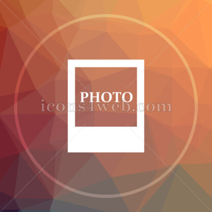 Photo low poly icon. Website low poly icon - Website icons