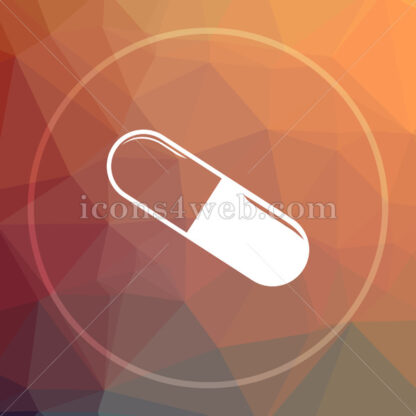 Pill low poly icon. Website low poly icon - Website icons