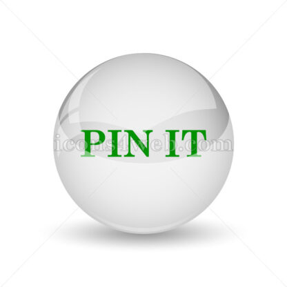Pin it glossy icon. Pin it glossy button - Website icons