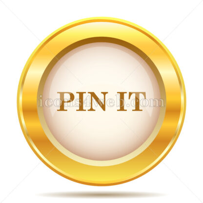 Pin it golden button - Website icons