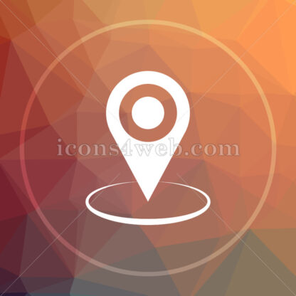 Pin location low poly icon. Website low poly icon - Website icons