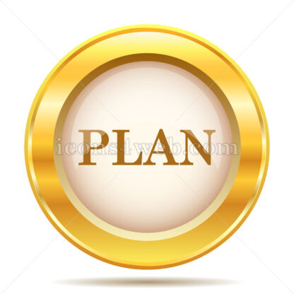 Plan golden button - Website icons