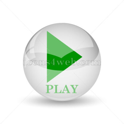 Play glossy icon. Play glossy button - Website icons