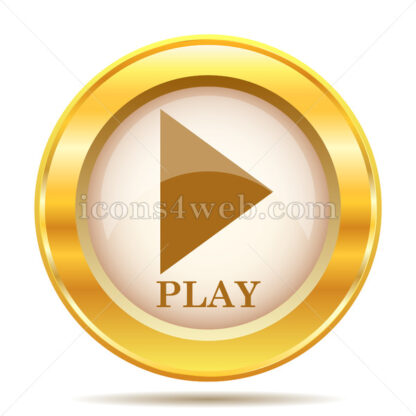 Play golden button - Website icons